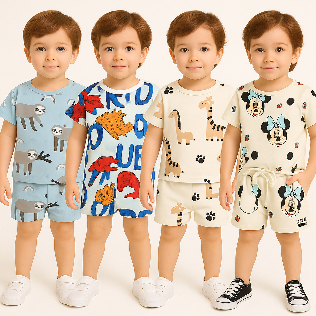 KIDS SKY DINOSURE , GIRAFF , MICKEY , SKY MONEKY  CORD - SET ( COMBO PACK OF 4 )