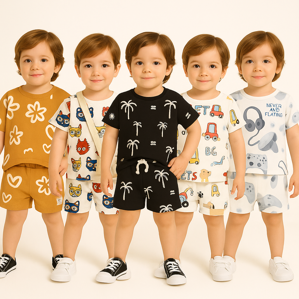 KIDS YELLOW FOOL , BILLI , BLACK NARIYELI , CREAM GADI , GAME CORD - SET ( COMBO PACK OF 5 )