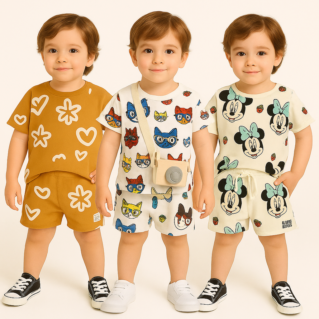 KIDS YELLOW FOOL , BILLI , MICKEY CORD - SET ( COMBO PACK OF 3 )
