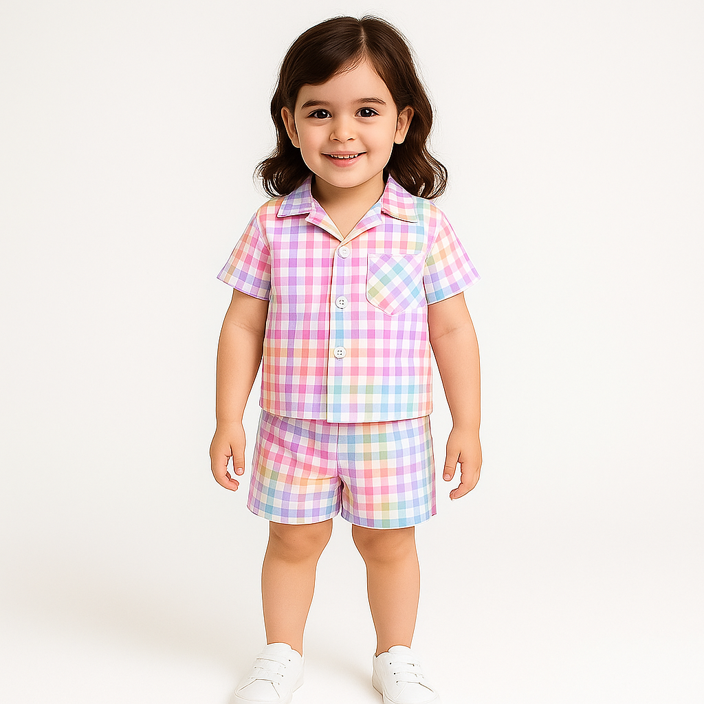 Causal Unisex Pink Radium Line Co-rd Set .