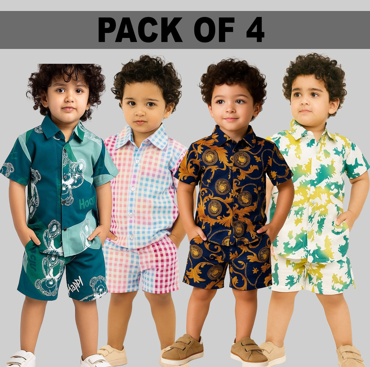 Unique Blue Sun AndGreen - White Dhaga , Green Teddy , Pink Line  (Combo Pack Of 4 )