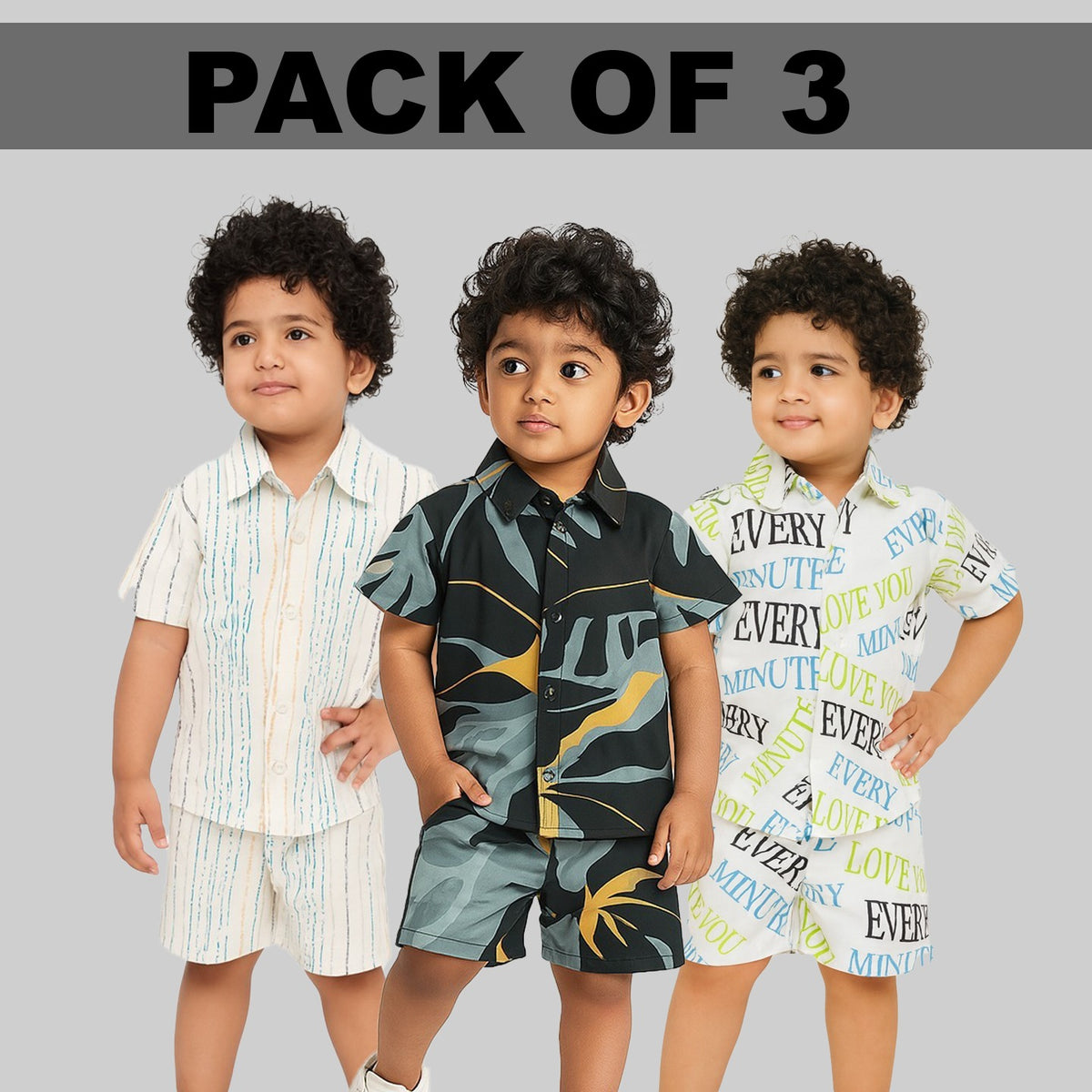 Unique White Line And Grey - Black ,Every Time .   (Combo Pack Of 3 )